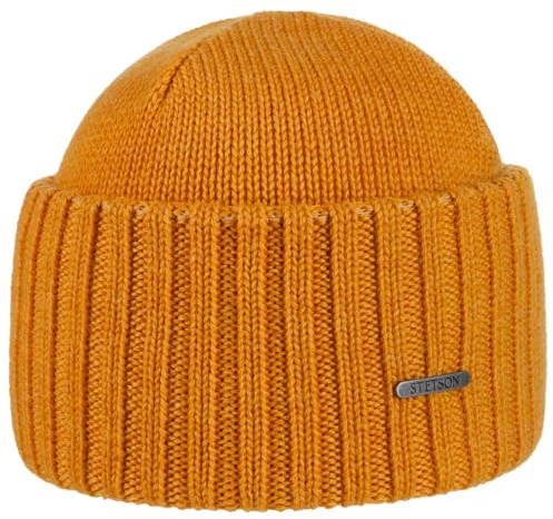 Stetson Northport Umschlagmütze einfarbig Made in Italy Damen Herren Herbst Winter