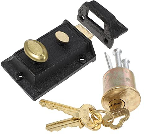 YARNOW 1 Set Per Porta In Legno Vintage Serrature Per Porte Maniglia Con Chiavistello Per Doppia Porta Serrature Per Porte A Catenaccio Per Esterne Antiche