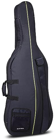 GEWA Cello Gig Bag Aspirante 3/4, Acolchado de Espuma de 10 mm, Correa para Mochila, Bolsillo para partituras, Bolsa de Arco