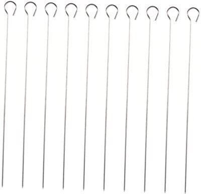 SUPVOX Grillage 35 Pièces Brochettes De Barbecue En Acier Inoxydable Bâtons D'aiguille De Barbecue Bâtonnets à Griller Mini-baromètre De Cuisson En Forme De Neuf Signe Rond Four Suspendu