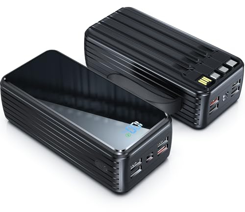 56800mAh 65W Power Bank Portable Charger, External Battery Pack Phone Charger,10 Charging Ports Battery bank With Smart LED Display, Newest skin feel streamline design
