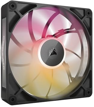 CORSAIR iCUE LINK RX140 MAX RGB 140mm PWM Dicker Lüfter – Hochstatischer Druck – Magnetisches Kuppellager – Einzelner Lüfter – Schwarz