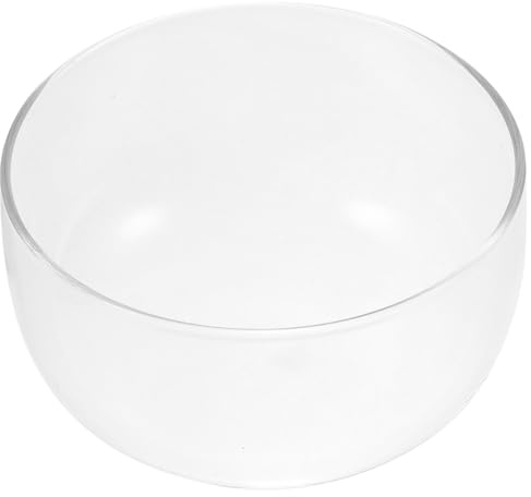 KICHOUSE Glass Bowl 550Ml High Borosilicate Double Wall Transparent Serving Bowl for Kitchen Salad Trifle Dish Reusable