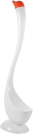 Cabilock Brosse et Support de Toilette Style Cygne Manche Ergonomique Poils Doux Nettoyage Salle de Bain Maison Bureau Étudiants