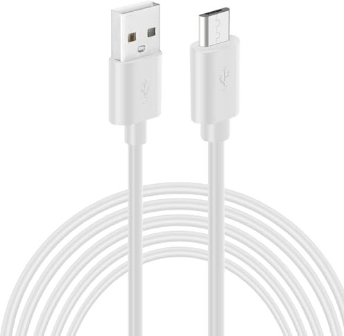 PATIKIL 42.6Ft USB to Micro USB Power Cable, 3A Fast Charger Long Charging Cord for Security Cameras, Phone, Video Records, Electronic Equipment, White