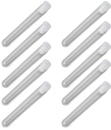 Ksikdeg 10 recipientes para agujas de coser transparentes para bordado, agujas de fieltro, caja de botellas, tubo de almacenamiento, herramienta de costura