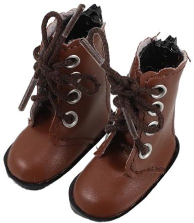 ERINGOGO 2 Stück Miniaturschuhe High Top Bjd Puppenschuhe Für 30cm Puppen Plüsch Stoffstiefel Zubehör Spielzeugkleidung