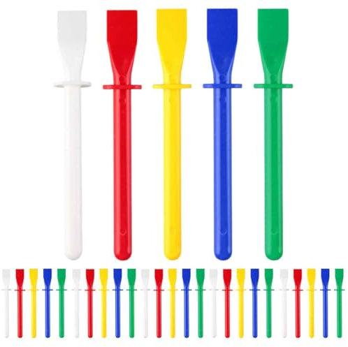 30Pcs Coloured Plastic Glue Spreader Spatula Sticks, 11cm Glue Spreader for Art and Craft, School, Home
