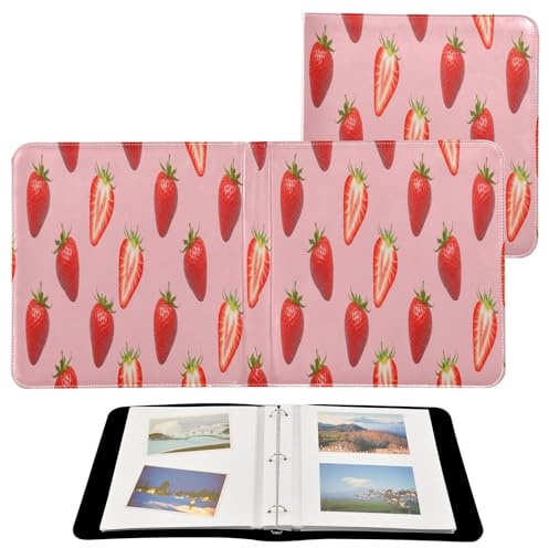 JUMBEAR Grande album fotografico autoadesivo con 20 pagine, album fai da te, per matrimoni, famiglia, bambini, vacanze, graziose fragole