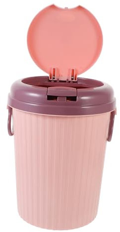 Vaguelly Cubo de Basura con Tapa de Plástico para Baño y Cocina Cubo de Basura Duradero y Práctico para Reciclaje y Almacenamiento de Residuos Casa