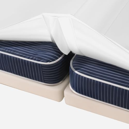 Liebesbrücke 180x200 mit Spannbettlaken,T-Keil Matratzenkeil Lücke Füller doppelbett 180x200 - Verbindung Zweier Einzelmatratzen zu Einem Bettlückenfüller Waschbar bei 60°C für Paare und Eltern