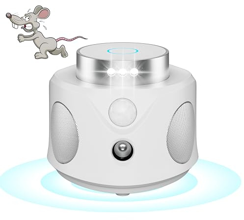 Marderschreck mit Stecker, Jkevow Ultraschall Mäuseabwehr 360° Rat Repellent, Anschluss an Steckdose Marderschreck für Dachboden, Haus, Garten, Garage