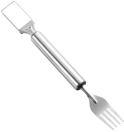 Affettatrice per frutta in acciaio inox 2 in 1, pratica maniglia per cucina, casa, preparazione del cibo, campeggio, barbecue, picnic