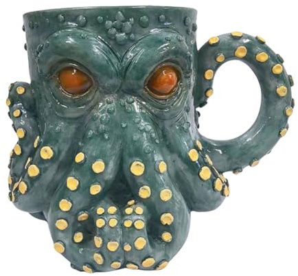 Qsvbeeqj Boccale da pirata di grande capacità Tazza da birra con manico Bevande Tazza in resina Drinkware per cappuccini Uso di latte Boccale da birra in resina antica