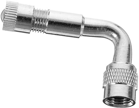 ROMISBABA Ventilverlängerung Adapter für Auto Motorrad Roller Metall Silber Robust Dichtend Einfache Montage Kompatibel mit Meisten Ventilen