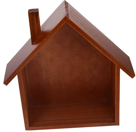 Holz Wandregal in Hausform für Kinderzimmerdekoration und Aufbewahrung