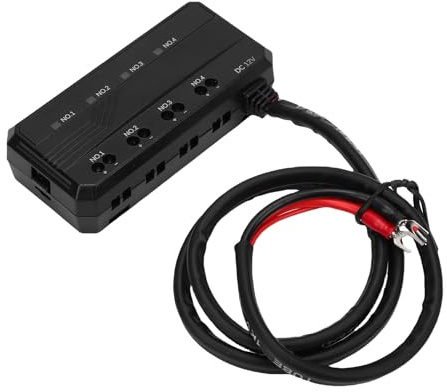 VBESTLIFE Motorcykel Säkringsbox 20A 4 Kretsar, Lågprofil Säkringsblock med LED -indikator och relä, Wetherproof för ATV UTV Bilbåtbiltur Electrical System