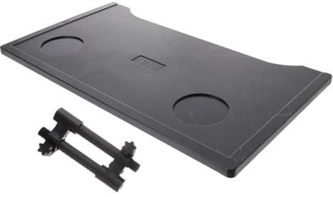 TOYZFRIENDY Plateau pour Fauteuil Roulant Plateau Anti-chute en Plastique Épais Noir Porte-gobelet Amovible Fixation Réglable pour Repas, Écriture et Activités Quotidiennes Personnes Âgées