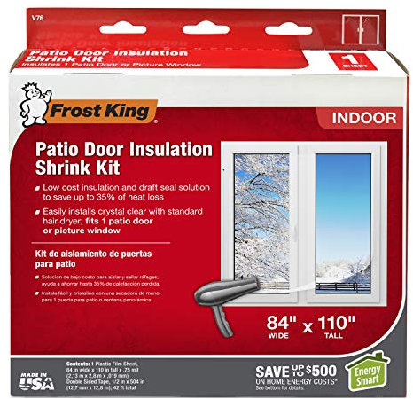 Frost King, Clear V76H Shrink Window Kit 84-Inch by 110-Inch, 84 x 110