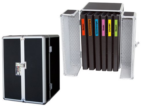 SAFE 201 ALU - Sammler-Safe MIT TRAGEGRIFF SMART Münzkoffer Sammlerkoffer Sammlersafe Münzenboxkoffer mit Zahlenschloss - Ideal für Münzboxen - Briefmarken Einsteckbücher - Ringbinder - Schmuck und sonstige Wertgegenstände