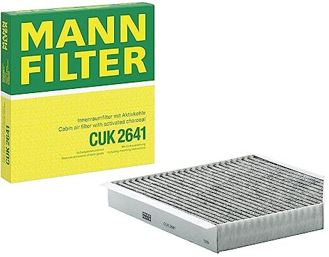 MANN-FILTER CUK 2641 Cabin Air Filter - Pollen Filter with Activated Carbon - for Cars + Transporters