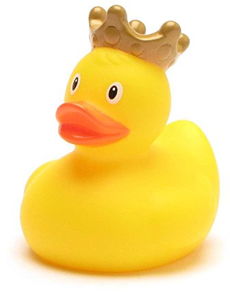 Mini-Quietscheente König gelb I Badeente I L: 4,5 cm