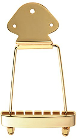 Standard 6 Stringholder Saitenhalter Tailpiece für Gitarre Jazzgitarre, Golden