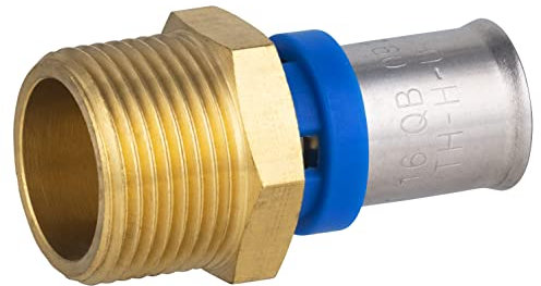Raccord Multicouche à Sertir Multi profils TH-H-U diamètre Ø16 mm - à visser Mâle 20x27 (3/4) - Norme NF 545 pour réseau d'eau potable et chauffage NOYON & THIEBAULT