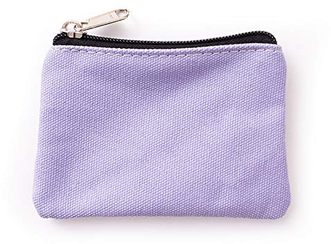 Hibate Small Canvas Coin Purse Holder Wallet Zip Pouch Money Purses Bag for Women Men Kids (Purple)