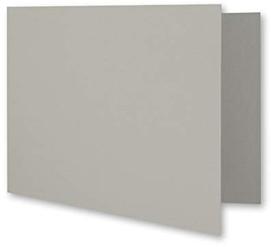 FarbenFroh by GUSTAV NEUSER 75x Faltkarten DIN A7 quer in Hellgrau (Grau) - 10,5 x 7,4 cm - Grammatur: 240 g/m² - Kleine Doppelkarten blanko zum Selbstgestalten und Bedrucken