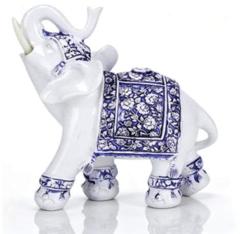 Statua Elefante Feng Shui, Statuetta elefante con proboscide verso l’alto