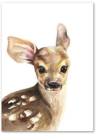 LCSLDW Leinwanddruck Wandkunst Leinwand Malerei Niedlichen Baby Nordischen Plakate Und Drucke Tiere Wandbilder Für Baby Kinderzimmer Dekor, Heimtextilien, 30X40Cm Ohne Rahmen