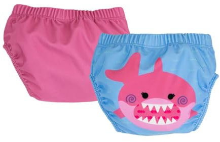 Zoocchini Costumino Contenitivo - Pacco da 2 pezzi - 6-12m - Pannolino da Piscina - Riutilizzabile - Impermeabile - Tessuto a Rete