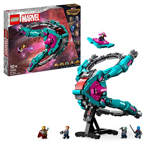 LEGO 76255 Marvel Das Neue Schiff der Guardians of The Galaxy Volume 3 BAU-Spielzeug mit Mantis, Drax & Star-Lord Minifiguren, Superhelden-Raumschiff-Set