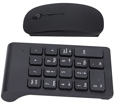 tastierino numerico tastierino numerico bluetooth Combo Tastierino Numerico e Mouse Wireless, Tastierino Numerico con Tecnologia Wireless a 2,4 GHz Plug and Play, Combo Mouse con Tastierino Numerico D