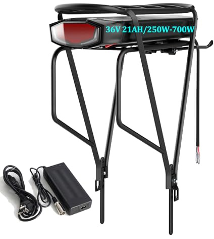 Unit Pack Power(DE Warehouse) Gepäckträger Ebike-Akku - 36V 48V 52V 72V Lithinum-Ionen-Batterie für Elektrofahrrad 1000W 750W 500W(mit Ladegerät)