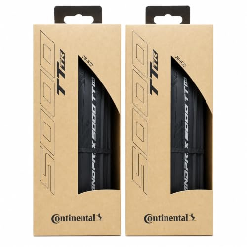 Continental Grand Prix 5000 TT TR Timetrial sin c Mara Ready - 700 x 28 - Negro - Juego de 2 neum ticos