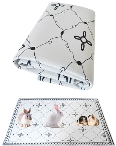 kathson Extra große Kaninchenkäfig-Auskleidung, 200 x 100 cm, wiederverwendbar, Meerschweinchen, Teppich, rutschfest, waschbar, Hasenbodenmatte für Hamster, Katzen, Hunde, Meerschweinchen,