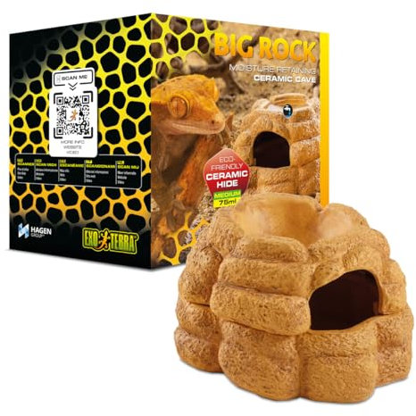 Exo Terra Big Rock, feuchtigkeitsspendende Höhle aus Keramik, mittel