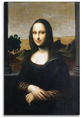 VZRSQZK Mona Lisa Poster, dekoratives Gemälde, Leinwand, Wandposter und Kunstdruck, modernes Familienschlafzimmer, Dekoration, Poster, 60 x 90 cm
