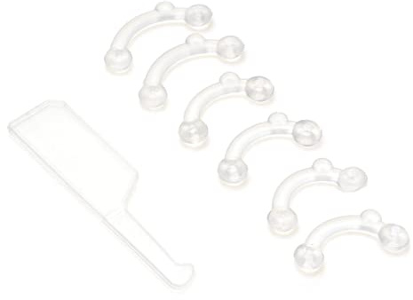 VANANA Sollevatore per naso in silicone, 3 misure, invisibile, per sollevare il naso verso l'alto, kit di bellezza per raddrizzamento indolore (bianco, 3 paia)