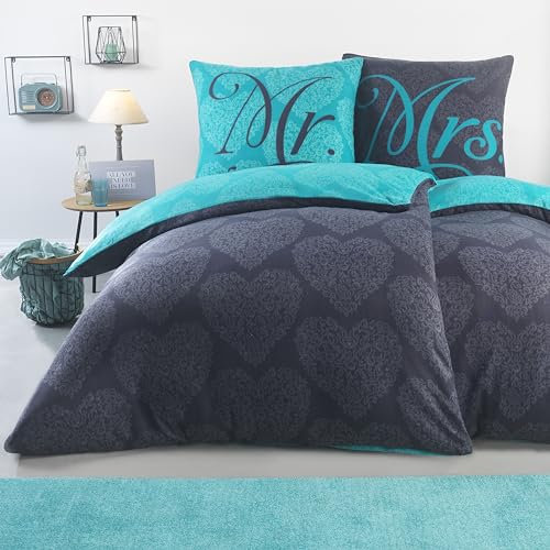 BaSaTex Winter Flausch Partner Fleece Bettwäsche Set | 4 Teilige Garnitur | 100% Mikrofaser | 2X 135x200 + 2X 80x80 cm | Design 03