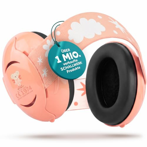 Schallwerk ® Mini+ Cuffie Antirumore Bambini - Protezione dell'udito per Bambini e Neonati - Cuffie Neonato Antirumore, Neonato, Bambino, Aereo, Rumore