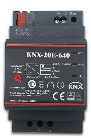 KNX-20E-640 640mA 30Vdc 20W KNX Fuente de alimentación KNX-20E con estrangulador integrado, 1 unidad