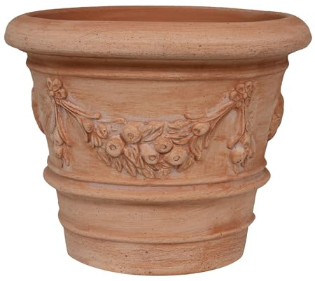 Biscottini Vaso da esterno Gelestro L30,5XPR30,5XH25,5 cm Made in Italy - Fioriera da esterno - Vasi per piante - Vasi da esterno - Vasi terracotta