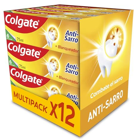 COLGATE - Pasta de Dientes Colgate Antisarro, Pack de 12 x 75ml