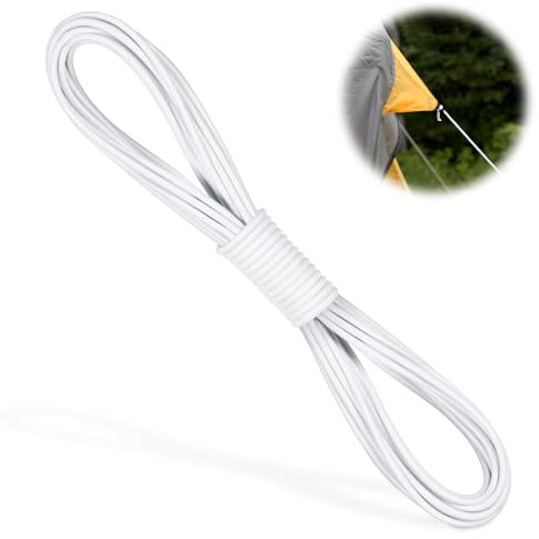 TaoTazon Corda in gomma, corda di espansione, ad alta elasticità, corda in gomma resistente alle intemperie, corda di tensione, cordoncino in gomma per rimorchi, tende da sole, teloni e molto altro (4