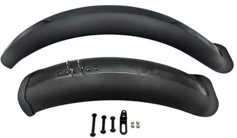 Fat Tire Bike Parafanghi parafango Ciclismo Kit Ali Copertura Completa Facile Parafango anteriore e posteriore Set (50,8 x 10,2 cm), Nero