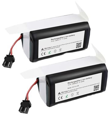 ZASXDCER Paquete de 2 baterías de aspiradora de 14,4 V. Compatible con Conga Excellence 990. Compatible con Ecovacs Deebot N79/N79S/DN622.