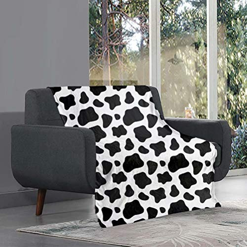 JUZGTSIT Überwurfdecke mit super Kuhmotiv, weich, warm, bequem, Plüsch-Fleece, Bettwäsche, Couch, Kabine, dekorative Überwurfdecke, Couch, Reisen, Kinder, 150 x 200 cm